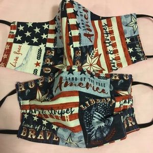 Set of cotton face mask - land of free American